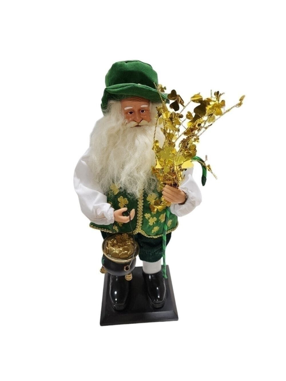 Vtg St.Nicholas Square Spirit of Santa Irish Ireland Pot of gold lucky clover